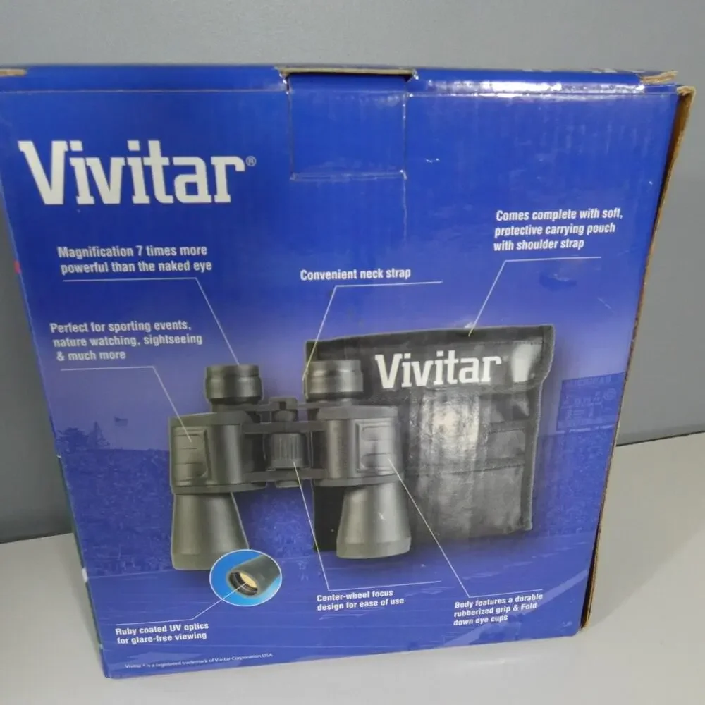 Vivitar Binoculars UV Coated Optics 7x50 Magnification Carry Case Like New